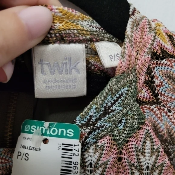 Vintage NEW, Simon's Twik 70's fitted midi dress small - Picture 12 of 15